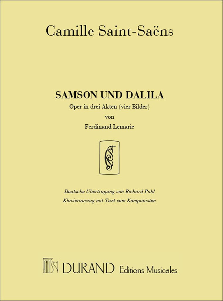 Samson Et Dalila Cht-Piano (Fr-Allemand)